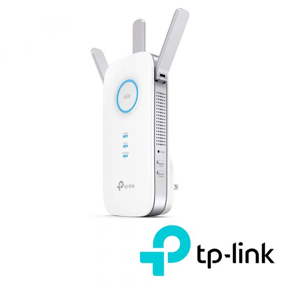 EXTENSOR DE COBERTURA WI-FI ENCHUFADO A PARED TP-LINK RE650, AC2600, DUAL BAND, AP, 4 ANTENAS EXTERNAS