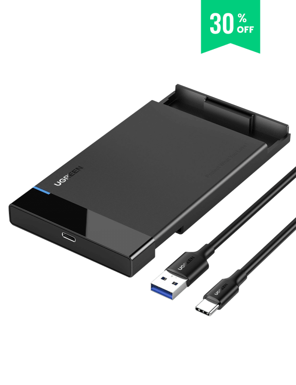 Caja de disco duro ugreen us221 usb-c a sata iii 2.5"
